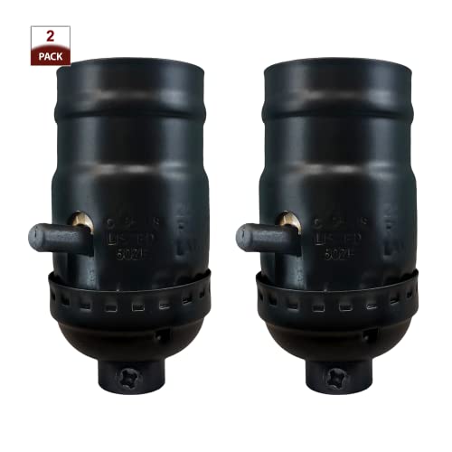 Push Through Lamp Socket for Incandescent or LED Bulbs (2 Count)