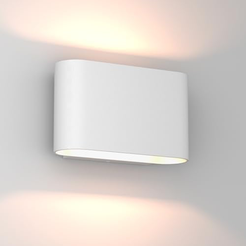 Modern LED Wall Sconces 1 Pack Hardwired Interior Wall Lights Indoor Aluminum Up and Down Wall Mount Light for Living Room Bedroom Hallway Corridor Warm White 3000K