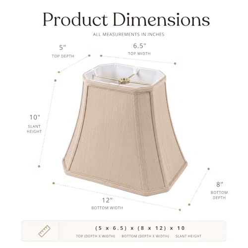 Royal Designs Rectangle Cut Corner Lamp Shade