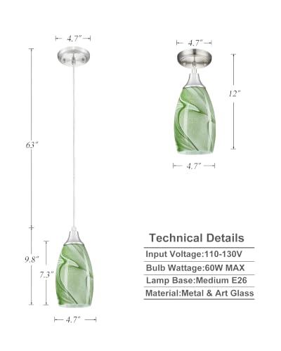 Mini Art Glass Pendant Lights