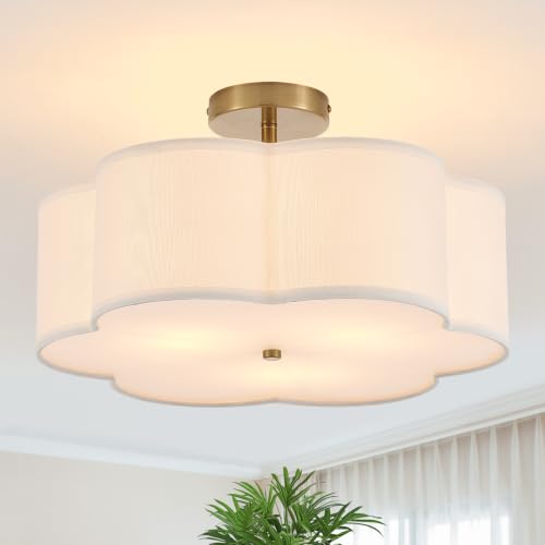 18" Modern Gold Drum Ceiling Light