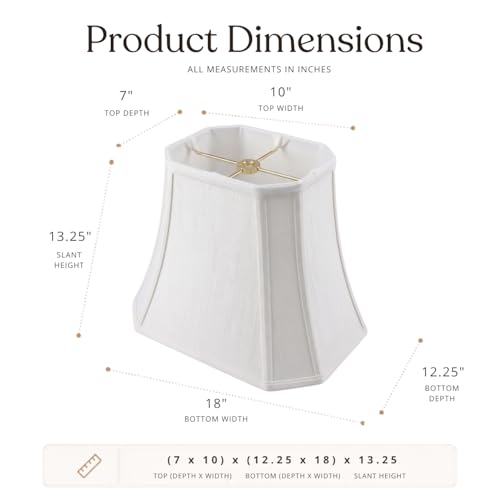 Royal Designs Rectangle Cut Corner Lamp Shade