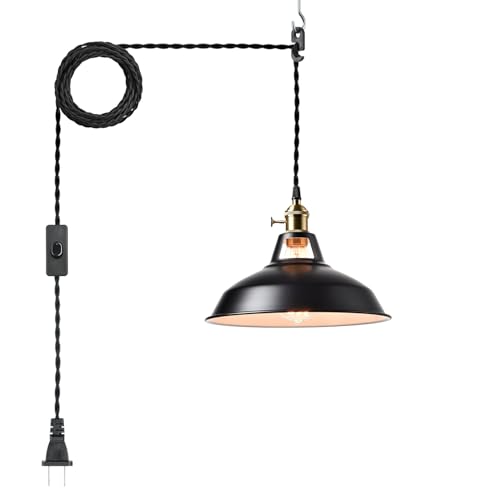 Industrial Plug in Pendant Light