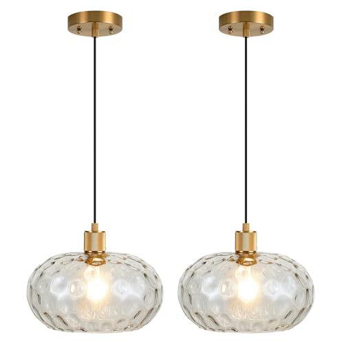 Glass Pendant Lights Kitchen Island 8 Inch Adjustable Pendant Light Fixtures with Hand