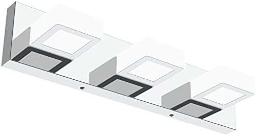 Dimmable LED Vanity Light Modern 3 Light Acrylic Stainless Steel for Bathroom Vanity Lighting Fixtures