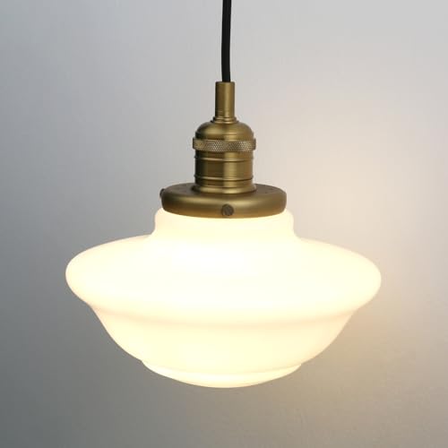 Modern Pendant Light with Milk White Glass