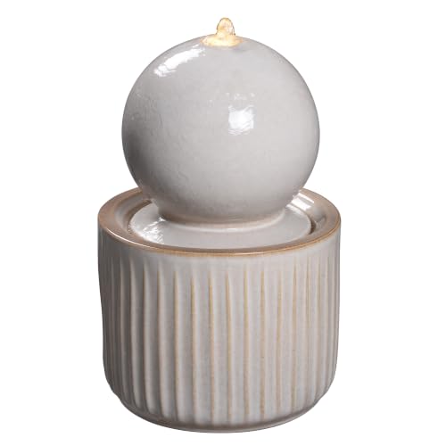 Ivory Ceramic Sphere Fountain