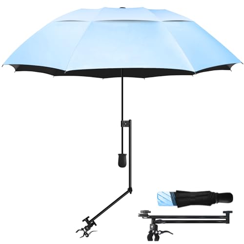 UPF 50+ Golf Umbrella with Adjustable Universal Clamp