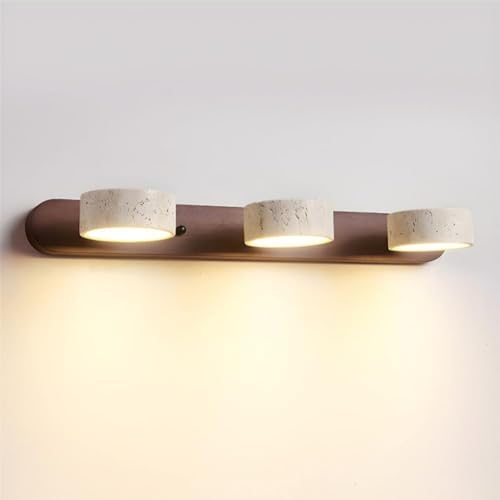 Dark Wood Farmhouse Bathroom Vanity Light Natural Stone Shade (3 Count)