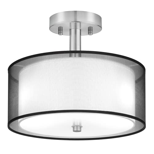 3 Light Semi Flush Mount Ceiling Light Fixture