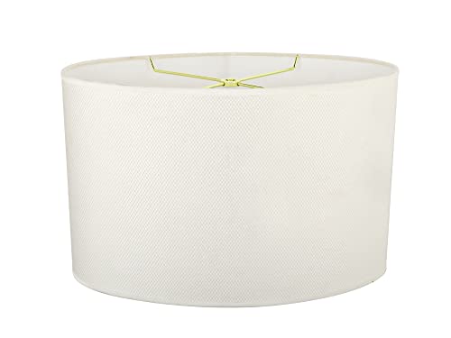 37021A Transitional Oval Hardback Shaped Spider Construction Lamp Shade in Off