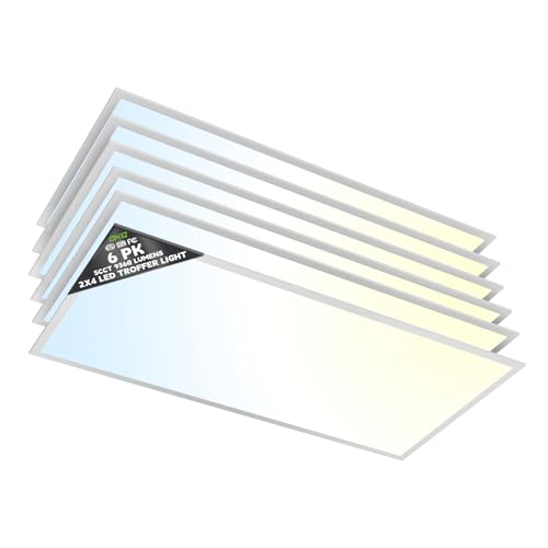 2x4 LED Flat Panel Light Drop Ceiling Office Fixture (6 Count)