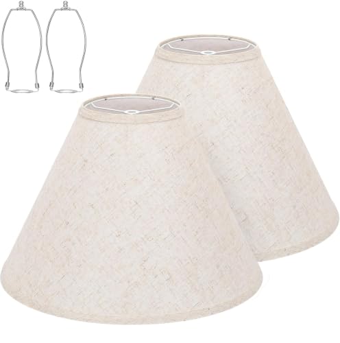 Empire Beige Linen Lamp Shades Set of 2 (2 Count)