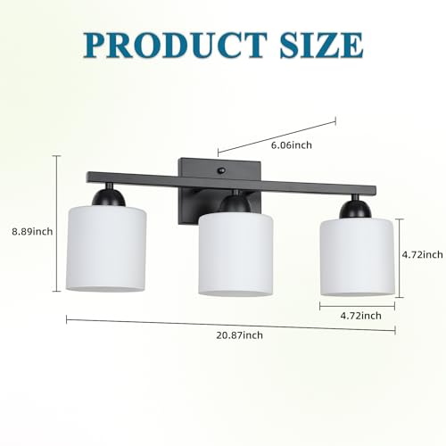 Milk Glass Vanity Lights for Bathroom