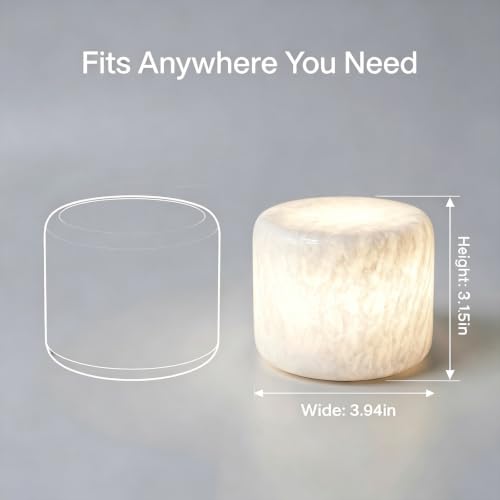 Natural Marble LED Desk Lamp Touch Control Rechargeable Dimmable