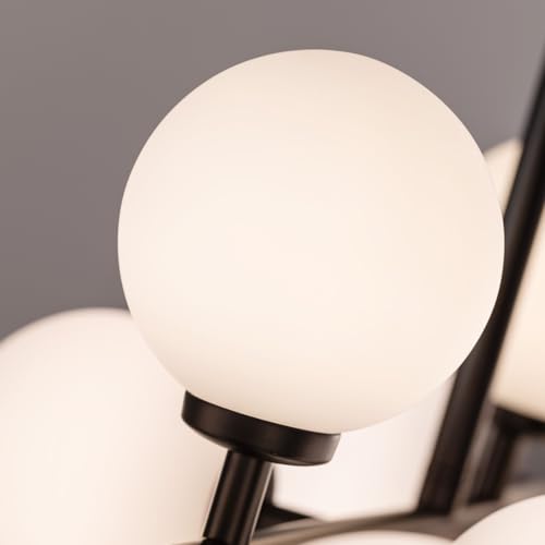 Black Mid Century Modern Sputnik Chandeliers for Dining Room Light Fixture