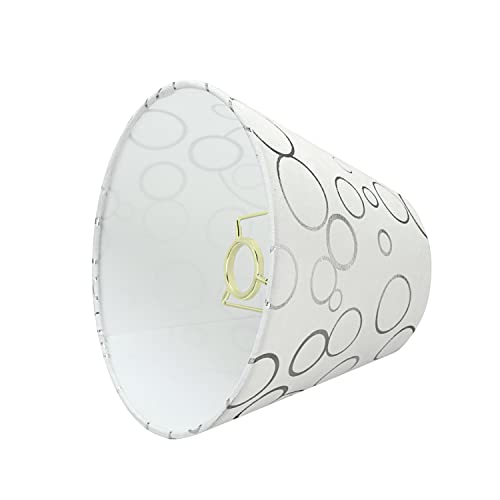 58901A Empire Uno Lamp Shade in White with Circle Pattern