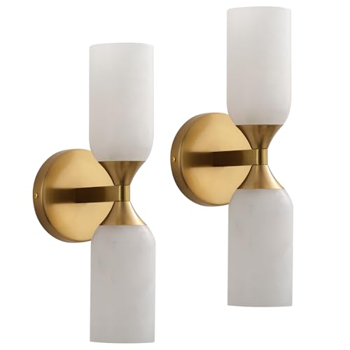 Alabaster Wall Sconces Set of Two (2 Count)