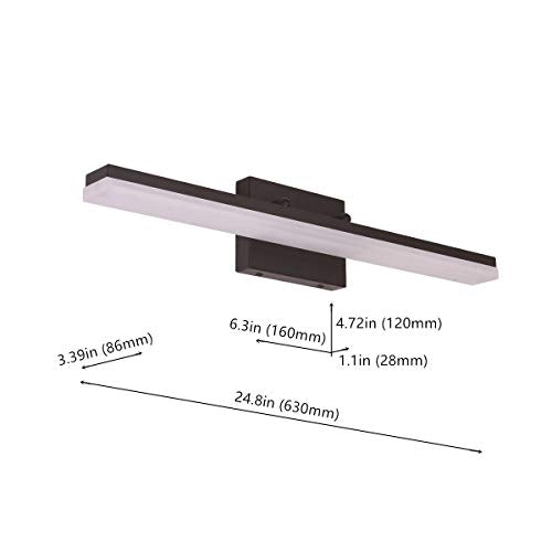24in Modern LED Vanity Lights for Bathroom Black