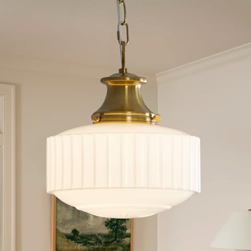 Milk Glass Pendant Light
