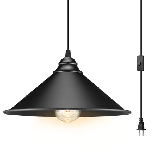 Big Black Plug in Pendant Light