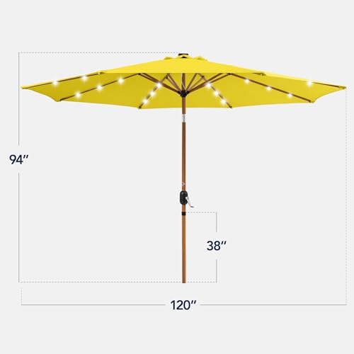 10ft Solar Market Patio Umbrella w