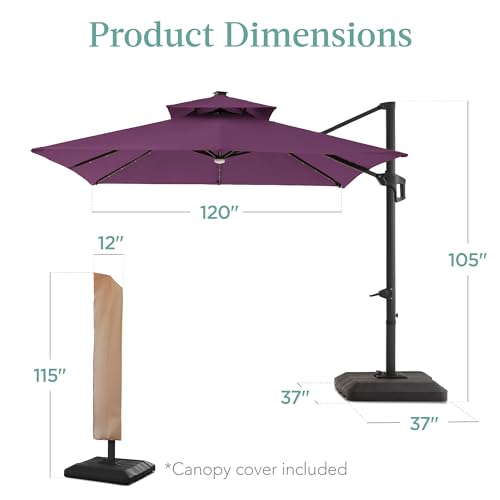 10x10ft Cantilever Patio Umbrella w