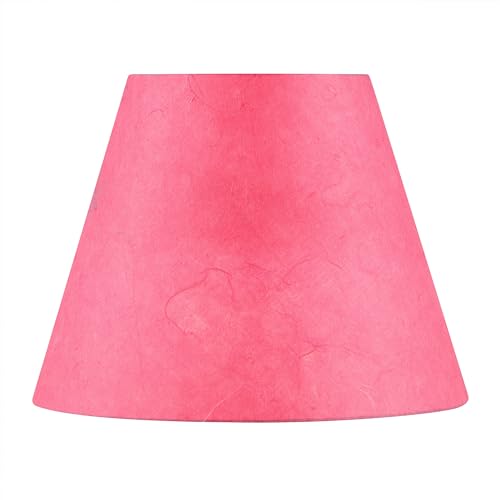 56043 Empire Uno Lamp Shade in Rose Red Parchment Wrinkled Paper