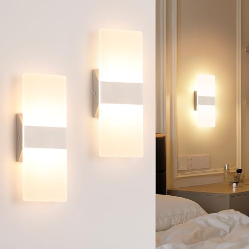 Modern LED Wall Sconce Set of 2