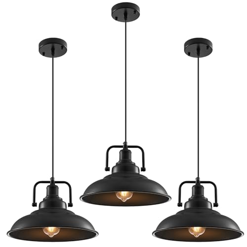 Black Pendant Light 12.5 inches 3 Packs (3 Count)