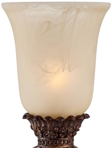 Sattley 23 1 4" High Table Lamp Gold Alabaster Glass Accent Console Cottage