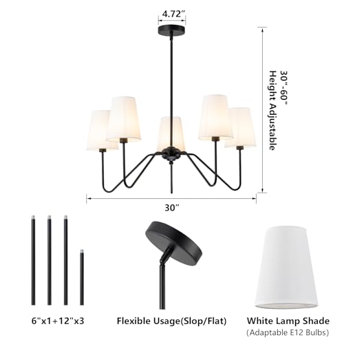 Modern Black Chandelier for Dining Room