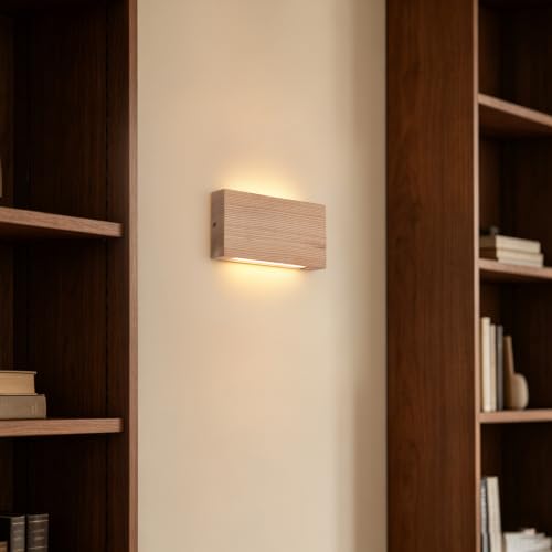 Natural Wood LED Wall Sconce