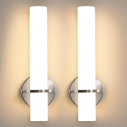 Brushed Nickel Wall Sconces Set of Two (2 Count)