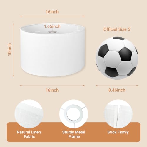 White Large Drum Lamp Shade for Floor Lamps