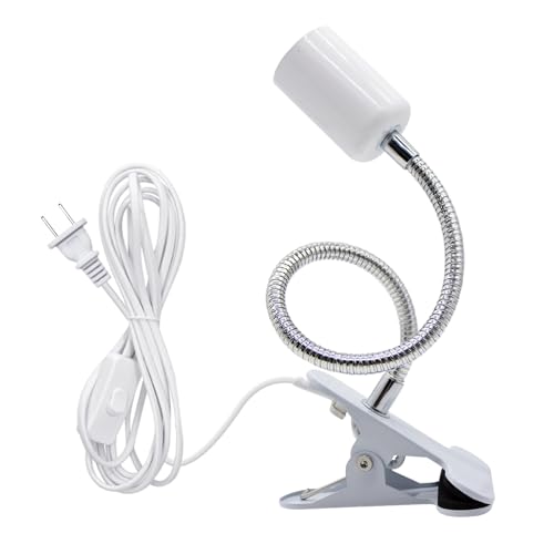 Clip Lamp Holder Adjustable Light Bulb Stand Clamp Lights Flexible Clamp Lamp E26