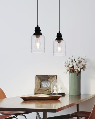 5.5 Inch Seeded Glass Mini Pendant Lights Kitchen Island