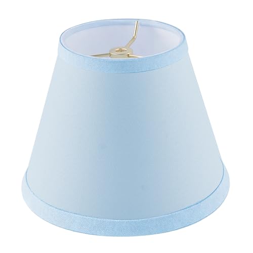 32040A Transitional Hardback Empire Shape Spider Construction Lamp Shade in Light Blue