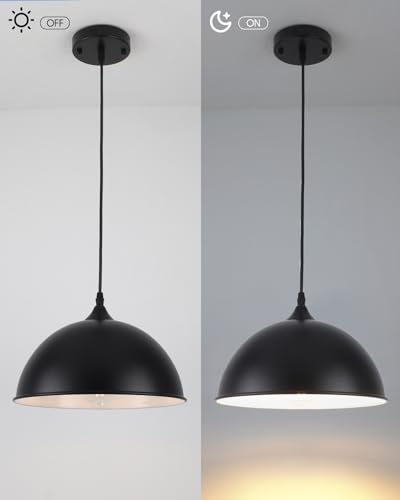 Black Pendant Lights Kitchen Island 2 Pack (2 Count)