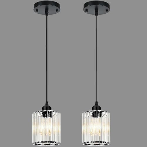 Black Pendant Lights Kitchen Island 2 Pack Island Lights for Kitchen