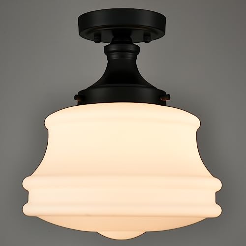 Black Schoolhouse Ceiling Light