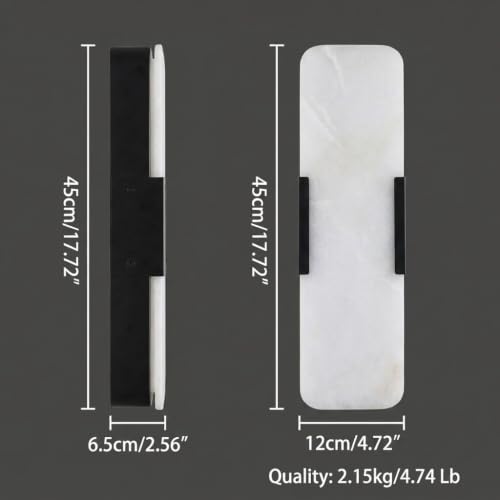 17.72”Natural Alabaster Marble Wall Sconce