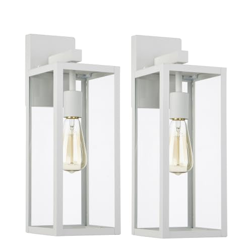 18inch 2pack Large Size Front Door Outdoor Wall Sconces for House White Exterior Wall Mount Lighting Fixtures for Balcony Porch & Patio Lights Wihte Large Outdoor Porch Light Outdoor Lamp for Garage