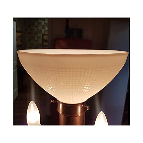 10 Inch Diameter I.E.S Style White Opal Glass Reflector Shade with Waffle Pattern Glass