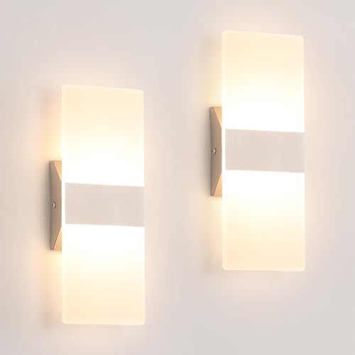 Modern LED Wall Sconce Set of 2