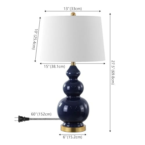 Bowen 27.5" Ceramic Triple Gourd Table Lamp