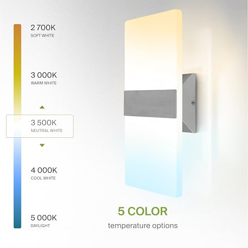 14 Inch Indoor LED Wall Sconce (2 Count)
