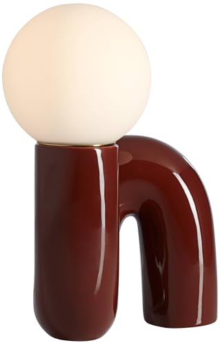 Fondant 11 1 2" Small Accent Lamp Set of 2 Chocolate Brown Glass (2 Count)