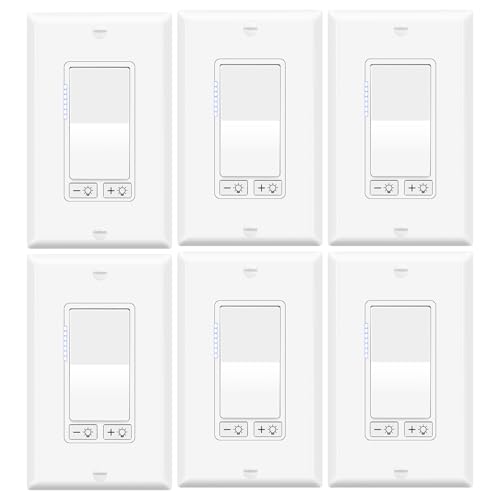 6 Pack Dimmer Light Switch for Dimmable LED Light (6 Count)