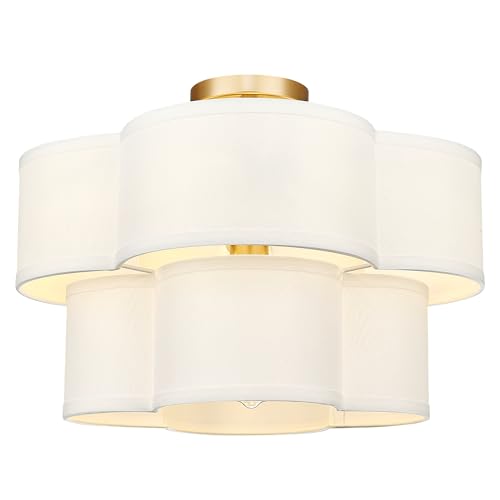 Gold Semi Flush Mount Ceiling Light